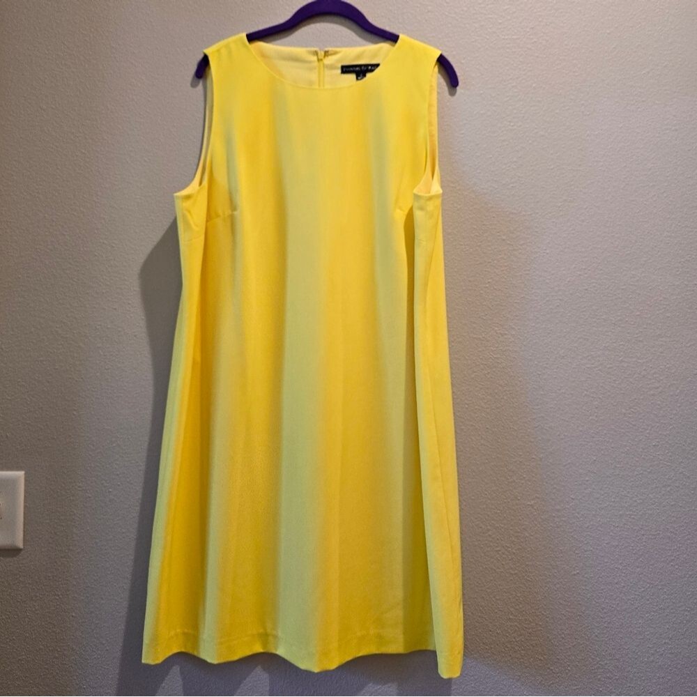 Preston & York Sunny Yellow Dress Sz 16